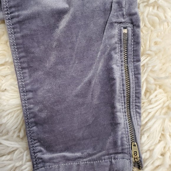 White | Black Gray velvet jeans - Picture 3 of 5